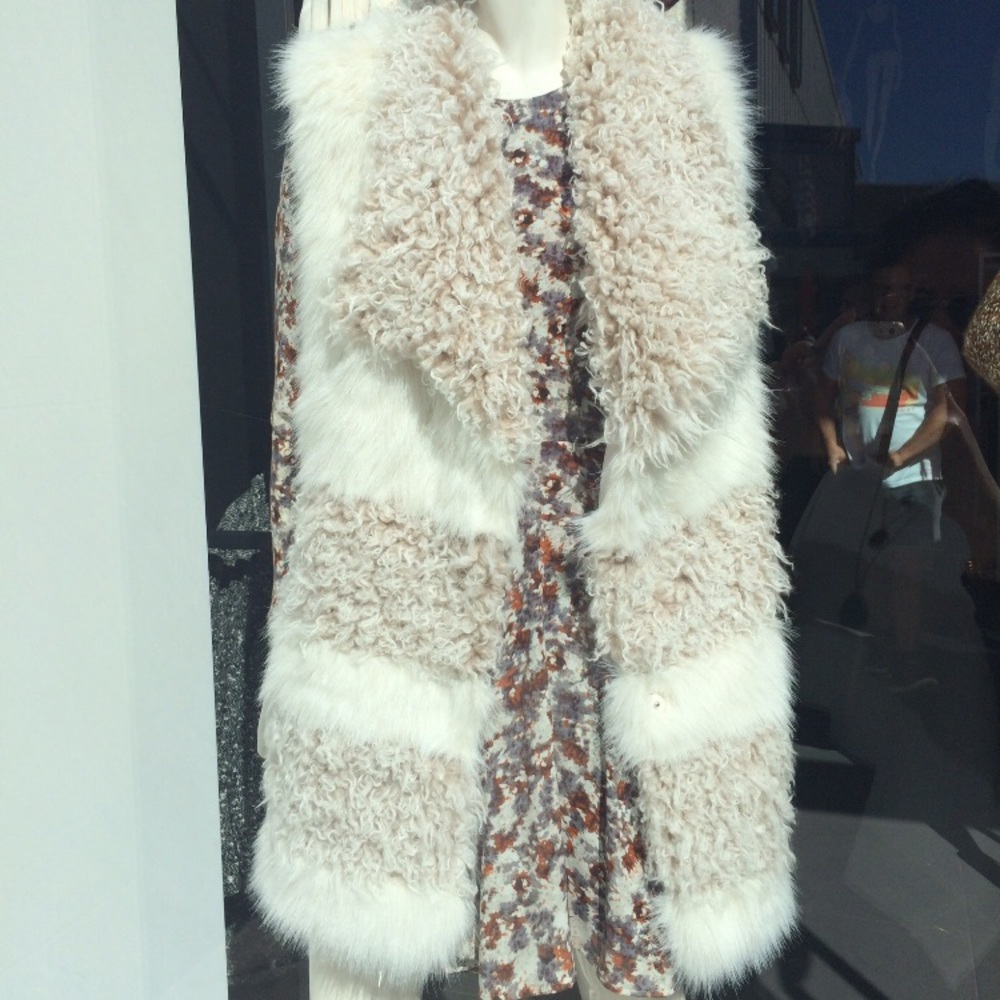 H&M long fur vest